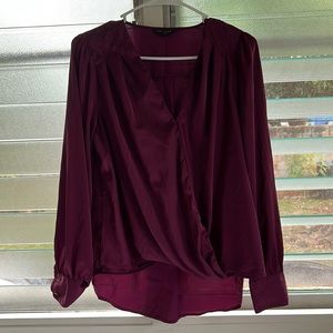 Banana Republic blouse plum satin EUC worn once size Medium